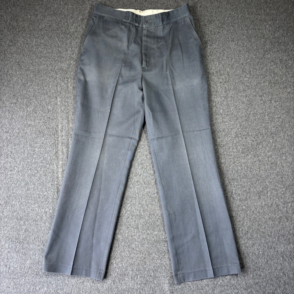 Vintage Big Mac JCPenney Mens Gray Work Pants 36x32 Made in USA Straight Leg
